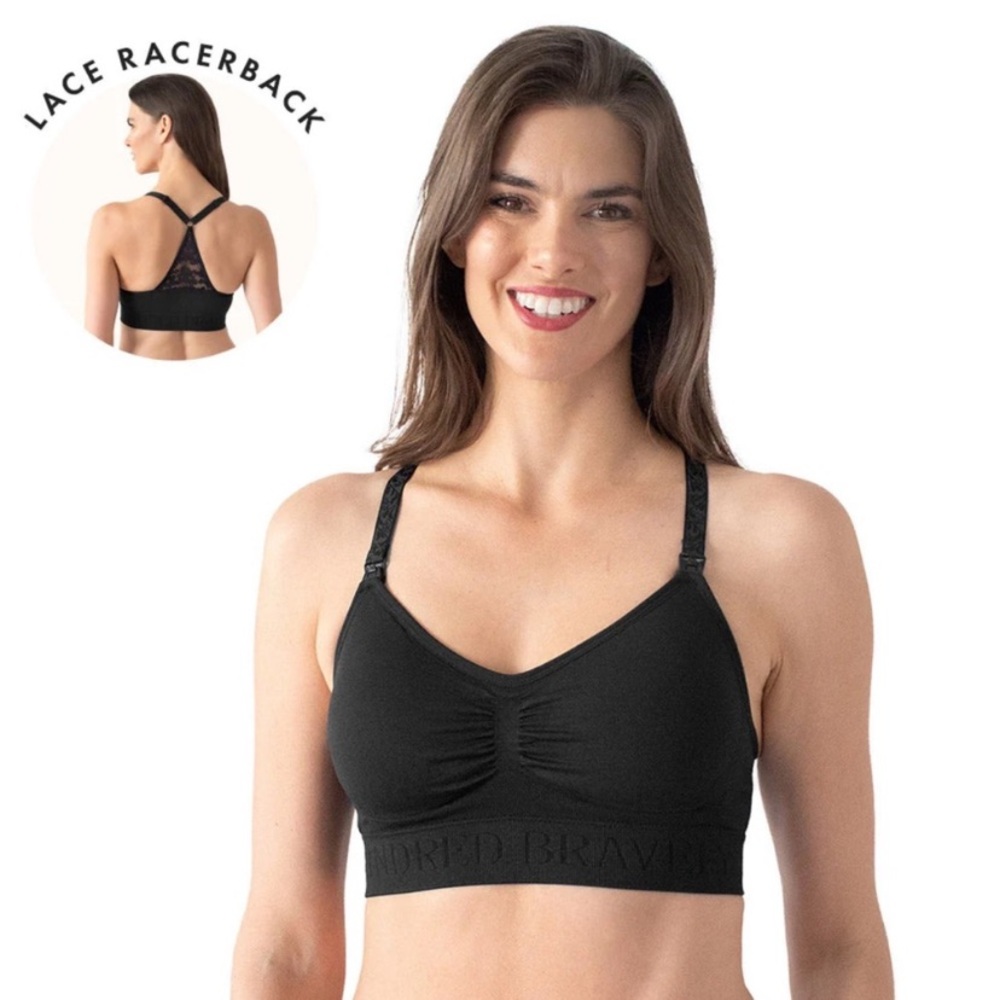 Kindred Bravely Black Lace Racerback Bra